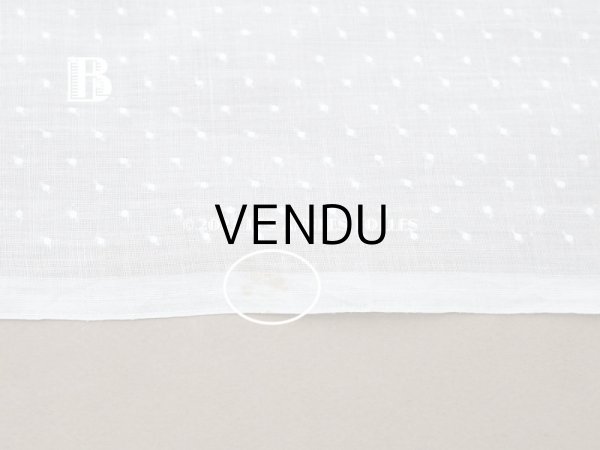 画像7: アンティーク  ドットの刺繍入り コットン生地  (7)