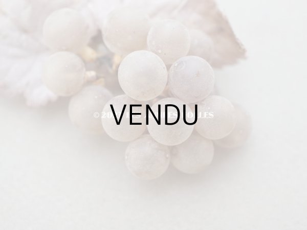 画像6: 1900年頃 アンティーク 吹きガラス製　小さな葡萄のコサージュ ドールハット用 (6)