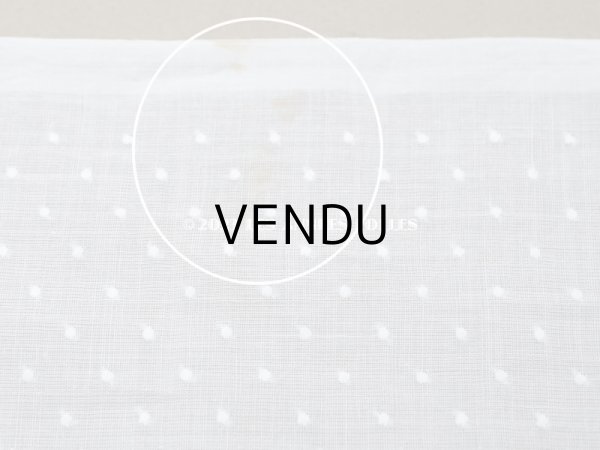 画像6: アンティーク  ドットの刺繍入り コットン生地  (6)