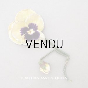 画像: アンティーク  パンジーの布花 ベルベット レモン色