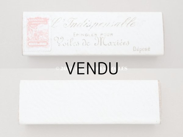 画像8: 1900年頃 アンティーク ウェディングヴェール用 ワックスフワラーのエパングル　L'INDISPENSABLE EPINGLES POUR VIOLES DE MARIEES (8)
