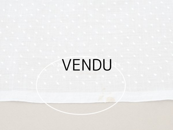 画像5: アンティーク  ドットの刺繍入り コットン生地  (5)