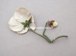 画像4: アンティーク  パンジーの布花 ベルベット レモン色 (4)