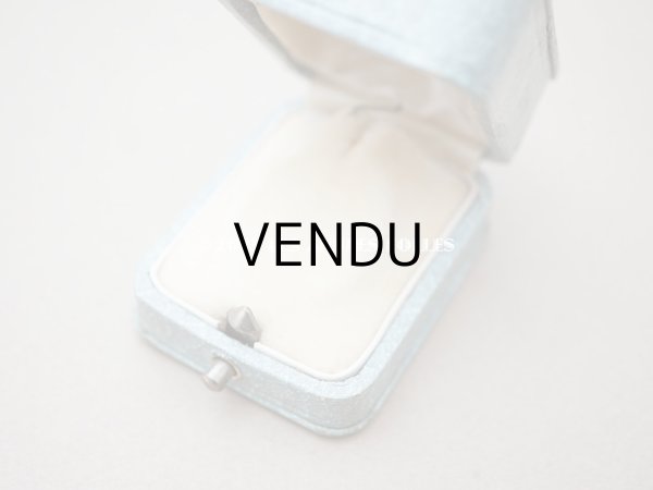 画像5: アンティーク 金彩入り ジュエリーボックス グレイッシュブルー ペンダントトップ用 (5)