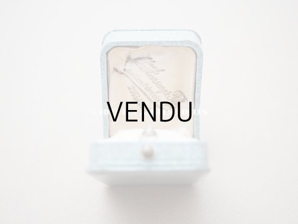 画像4: アンティーク 金彩入り ジュエリーボックス グレイッシュブルー ペンダントトップ用 (4)