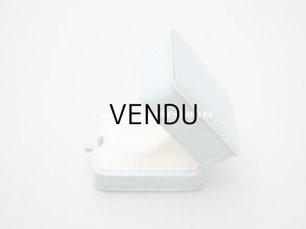 画像3: アンティーク 金彩入り ジュエリーボックス グレイッシュブルー ペンダントトップ用 (3)