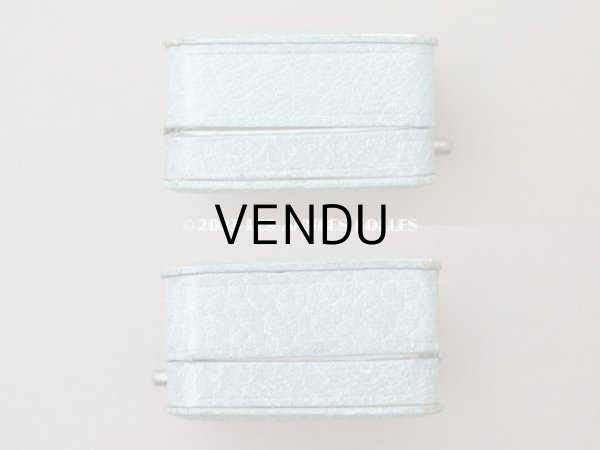 画像8: アンティーク 金彩入り ジュエリーボックス グレイッシュブルー ペンダントトップ用 (8)