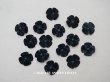 画像1: アンティーク 布花材料  ベルベットの花びらのセット 黒　15ピースのセット 5cm (1)