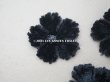 画像5: アンティーク 布花材料  ベルベットの花びらのセット 黒　14ピースのセット  (5)