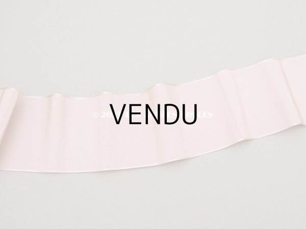 画像4: 1900年代 アンティーク シルク製 幅広 グログランリボン 7.2m 幅8.5cm グレイッシュピンク (4)