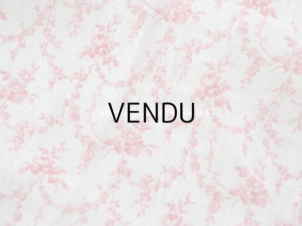 画像2: アンティーク  薔薇のガーランド コットン製ファブリック 73×90cm (2)