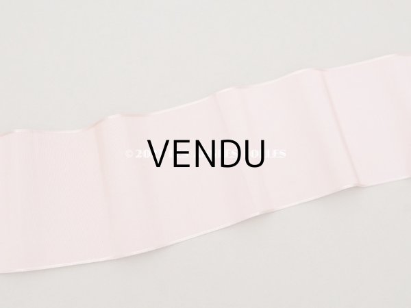 画像3: 1900年代 アンティーク シルク製 幅広 グログランリボン 7.2m 幅8.5cm グレイッシュピンク (3)