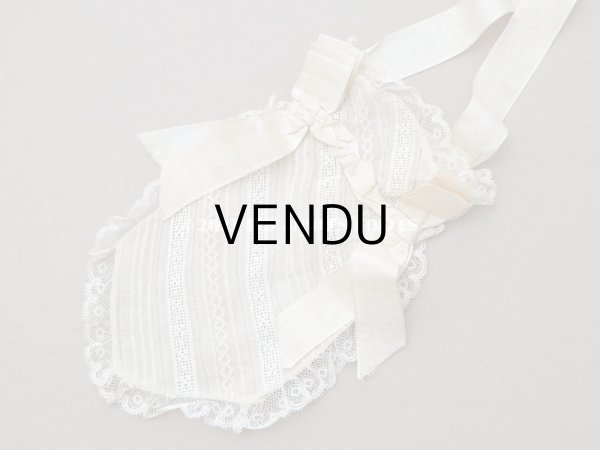 画像4: 1900年代 アンティーク  初聖体のオモニエール ピンクベージュのリボン＆レース (4)