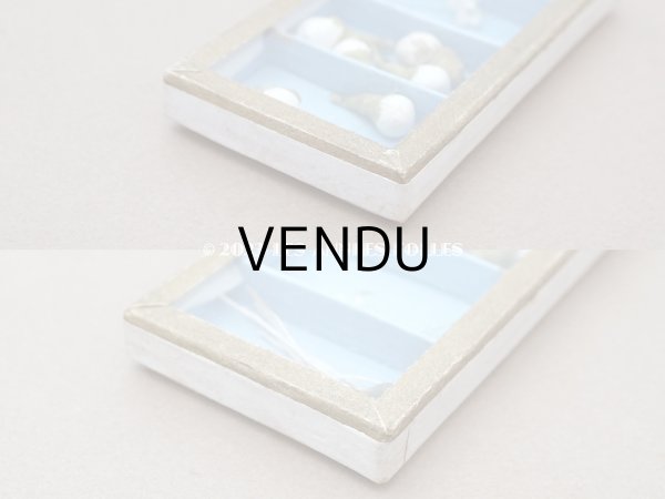 画像9: アンティーク エパングルケース ガラスの蓋の紙箱  (9)