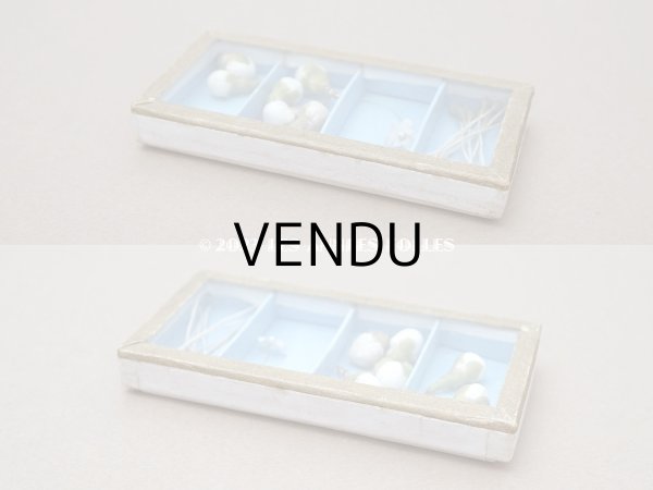 画像8: アンティーク エパングルケース ガラスの蓋の紙箱  (8)