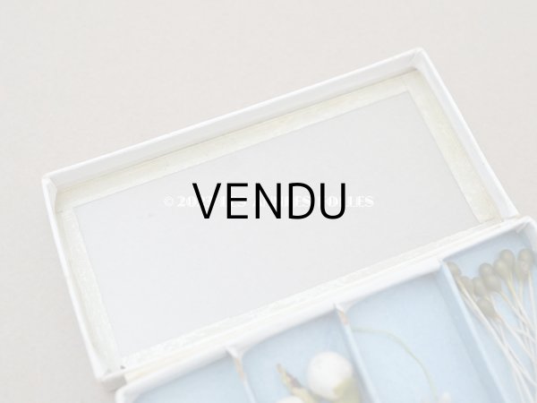 画像5: アンティーク エパングルケース ガラスの蓋の紙箱  (5)