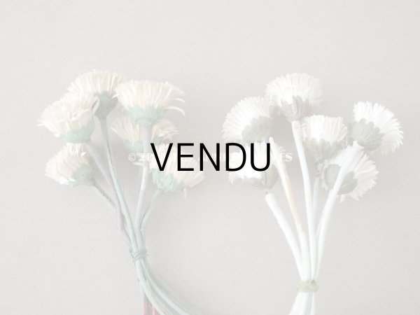 画像6: 1920年代　アンティーク  デイジーの布花 　オフホワイト (6)