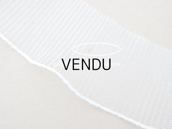 画像7: アンティーク チュールレースのプリーツリボン グレイッシュホワイト  1.65m 4cm幅   (7)