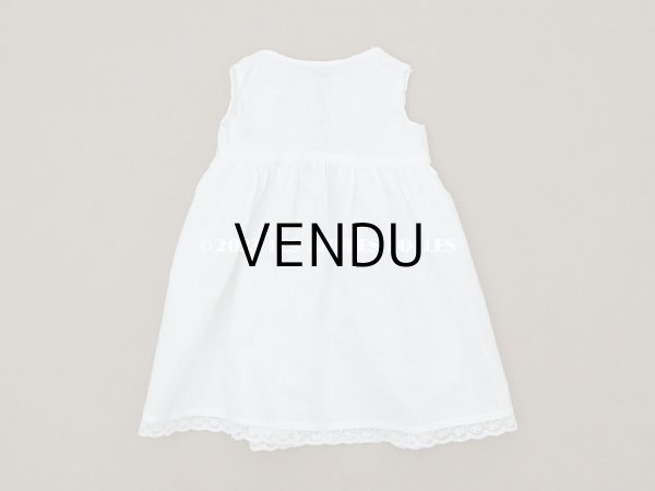 画像12: 1900年頃 アンティーク ドール用ドレス　下着付き　ドット刺繍のコットンファブリック (12)