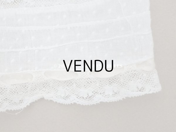 画像8: 1900年頃 アンティーク ドール用ドレス　下着付き　ドット刺繍のコットンファブリック (8)