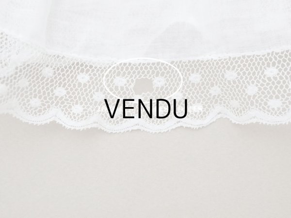 画像10: アンティーク ベビードレス ホワイトワーク&レース (10)