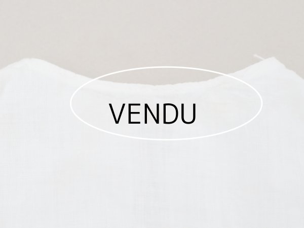 画像13: 1900年頃 アンティーク ドール用ドレス　下着付き　ドット刺繍のコットンファブリック (13)