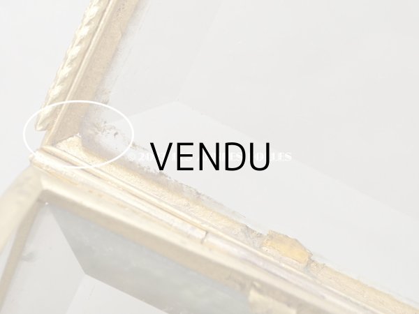 画像11: 19世紀 アンティーク クリスタルのジュエリーボックス カーキのシルク製クッション　 (11)