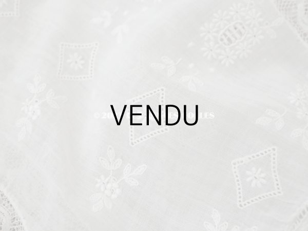 画像7: アンティーク ベビードレス ホワイトワーク&レース (7)