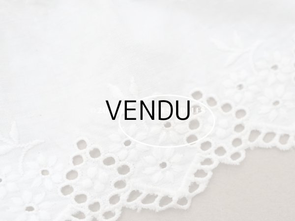 画像4: アンティーク カットワークレース　花刺繍 2.45m 6cm幅 (4)