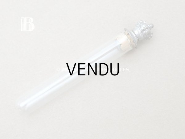 画像7: 1900年頃 アンティーク 王冠の栓付き 携帯用香水瓶 (7)