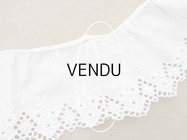 画像8: アンティーク カットワークレース　花刺繍 2.45m 6cm幅 (8)