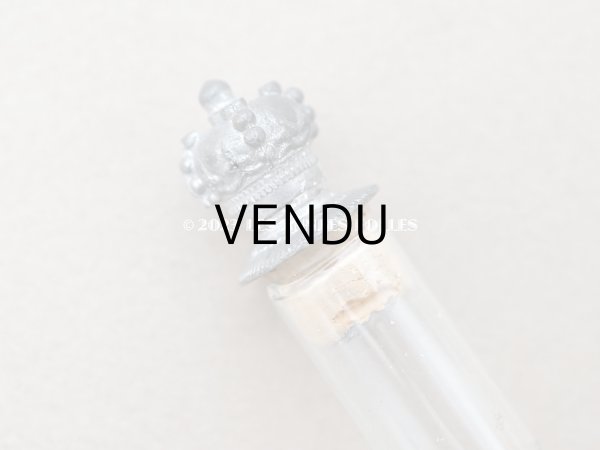 画像8: 1900年頃 アンティーク 王冠の栓付き 携帯用香水瓶 (8)