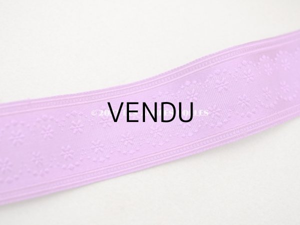 画像6: 新品同様 19世紀末 アンティーク ジャガード織　シルク製リボン　3.1m　2.6cm幅  (6)