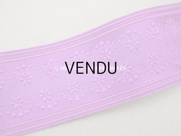 画像7: 新品同様 19世紀末 アンティーク ジャガード織　シルク製リボン　3.1m　2.6cm幅  (7)