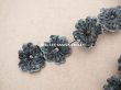 画像3: アンティーク ベルベットの布花 グレイ　 2.5cm (3)