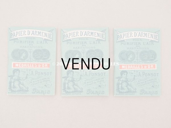 画像11: 1890年代 アンティーク 箱付き パピエダルメニイ 天使の香り紙 PAPIER D'ARMENIE-A.PONSOT- (11)