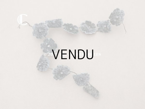 画像7: アンティーク ベルベットの布花 グレイ　 2.5cm (7)