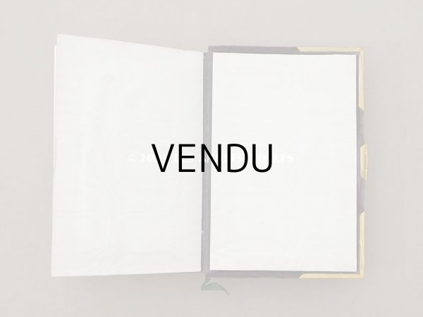 画像14: 新品同様 1837年 アンティーク ミサ典書 紫のベルベット 王冠紋章&イニシャル付き (14)