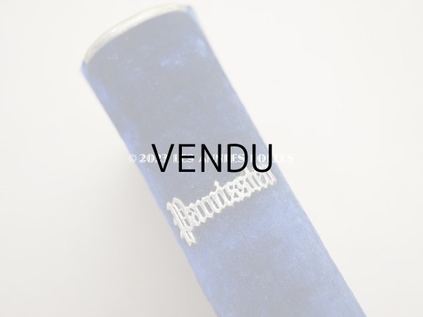 画像5: 1874年 アンティーク ミサ典書 ダークブルーのベルベット (5)