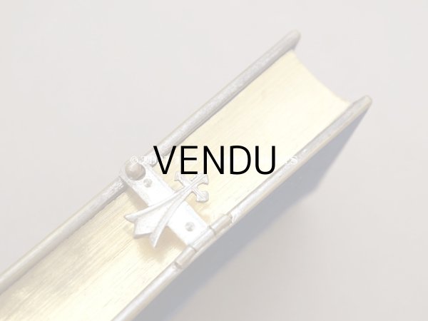 画像7: 1874年 アンティーク ミサ典書 ダークブルーのベルベット (7)