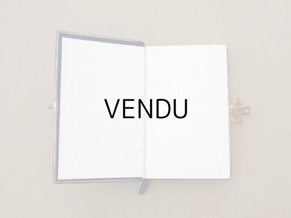 画像8: 1874年 アンティーク ミサ典書 ダークブルーのベルベット (8)