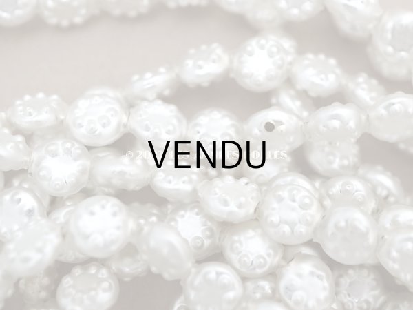 画像4: アンティーク スフレビーズ シルバー ラウンド　ドット入り 6mm  約550ピースのセット 吹きガラス製 ビーズ (4)