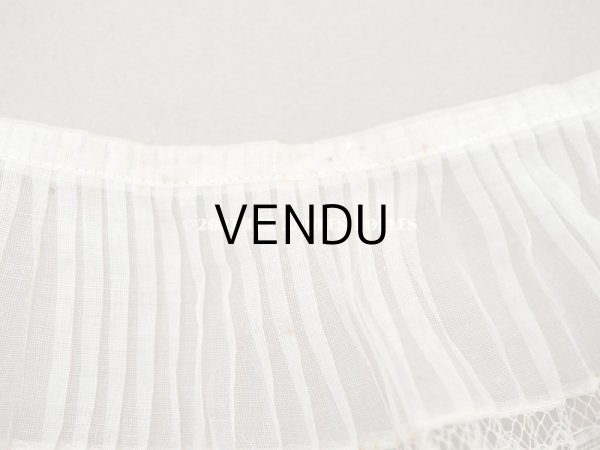 画像6: アンティーク オーガンジーのプリーツリボン オフホワイト 130cm  6.5cm幅   (6)