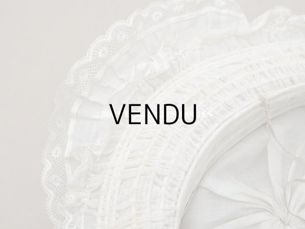 画像11: 1900年頃 アンティーク 小さな女の子用 帽子 ピーチピンクの薔薇のモチーフ&ヴァランシエンヌレース (11)