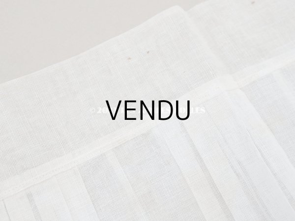 画像5: 1900年頃 アンティーク 幅広 ドレスの裾  プリーツ入り レース付き 幅21.5×52cm　コットンオーガンジー (5)