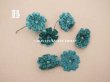 画像5: アンティーク ベルベットの布花 グリーン 2.5cm (5)