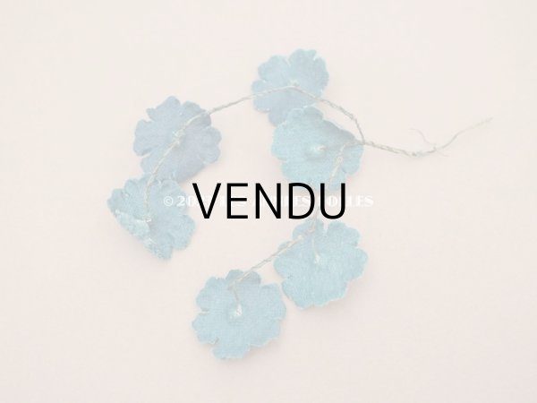 画像4: アンティーク ベルベットの布花 グリーン 2.5cm (4)