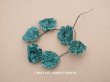 画像1: アンティーク ベルベットの布花 グリーン 2.5cm (1)