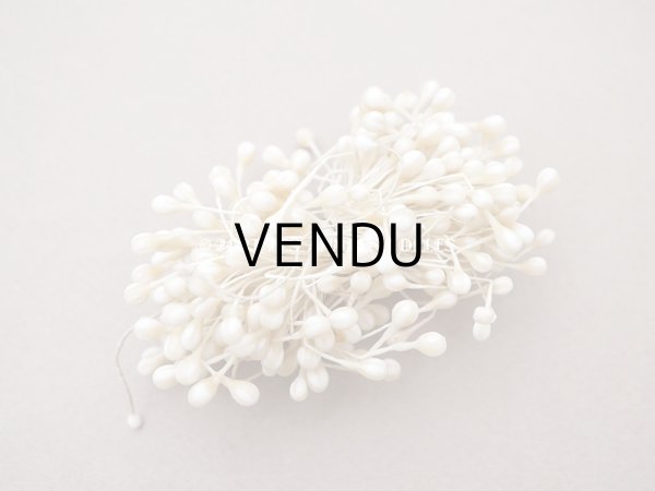 画像3: 【13周年セール対象外】アンティーク ペップ ライラックの布花用花芯 マーブル オリーブグリーン＆ホワイト (3)