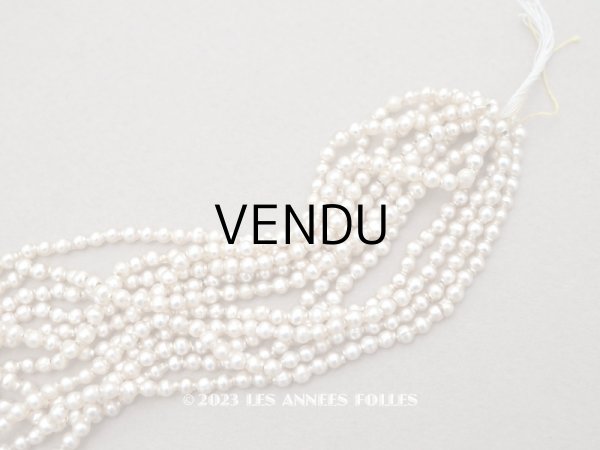 画像1: アンティーク 極小 スフレビーズ シャンパンゴールド 3mm 約600ピースのセット 吹きガラス製ビーズ  (1)